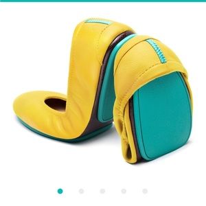 Tieks with new soles in mustard yellow size 8